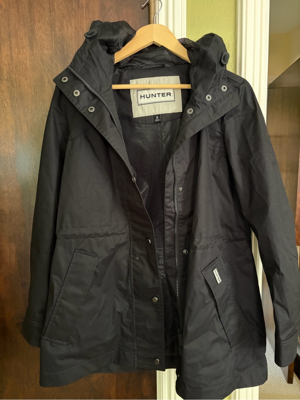 Hunter Black Hooded Coat